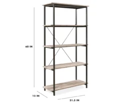 Real Living Rustic 5-Shelf Bookcase 18 Real Living Rustic 5-Shelf Bookcase -Northlight Outlet Home Store 810343917 9