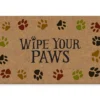 "Wipe Your Paws" Coir Outdoor Doormat, (18" X 30")