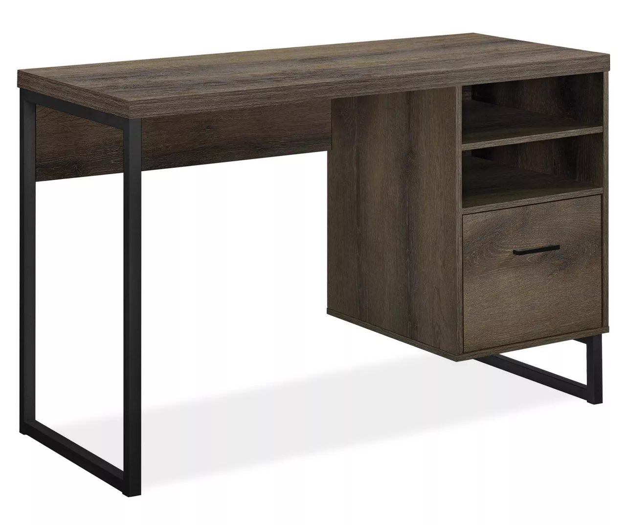 Distressed Brown Oak Desk 1 Distressed Brown Oak Desk