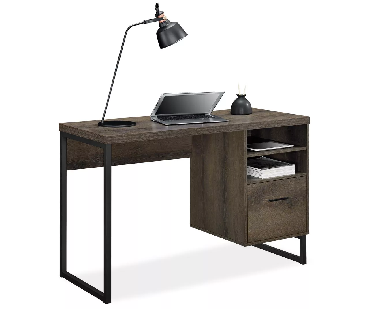 Distressed Brown Oak Desk 3 Distressed Brown Oak Desk - Image 3