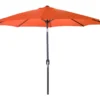 9' Orange Steel Market Patio Umbrella