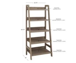 Margo Gray 5-Shelf Ladder Bookcase 16 Margo Gray 5-Shelf Ladder Bookcase -Northlight Outlet Home Store 810386286 A7