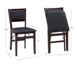 Brown Classic Open Back Folding Chairs, 2-Pack -Northlight Outlet Home Store 810389460 A7