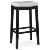 30" Brooke White Saddle Barstool