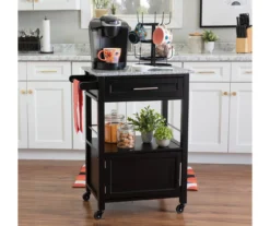 Ree Black Granite Top Kitchen Cart With Storage -Northlight Outlet Home Store 810389519 A0 5