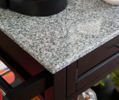 Ree Black Granite Top Kitchen Cart With Storage -Northlight Outlet Home Store 810389519 A8 7