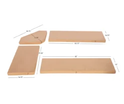 Beige Microfiber Cushion Set For Breakfast Nook 25 Beige Microfiber Cushion Set For Breakfast Nook -Northlight Outlet Home Store 810389546 A8