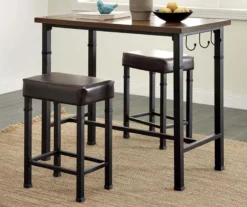 Luke Industrial 3-Piece Pub Table Set With Hooks 14 Luke Industrial 3-Piece Pub Table Set With Hooks -Northlight Outlet Home Store 810389576 2
