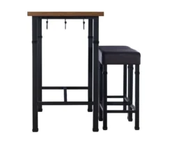 Luke Industrial 3-Piece Pub Table Set With Hooks 15 Luke Industrial 3-Piece Pub Table Set With Hooks -Northlight Outlet Home Store 810389576 A1 2