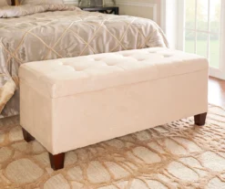 Erin Beige Padded Shoe Storage Ottoman -Northlight Outlet Home Store 810389630 3