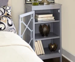 Ava Gray Geometric Single Door Cabinet -Northlight Outlet Home Store 810389657 1 1