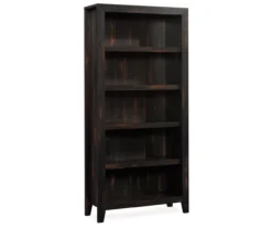 Dakota Char 5-Shelf Pine Bookcase