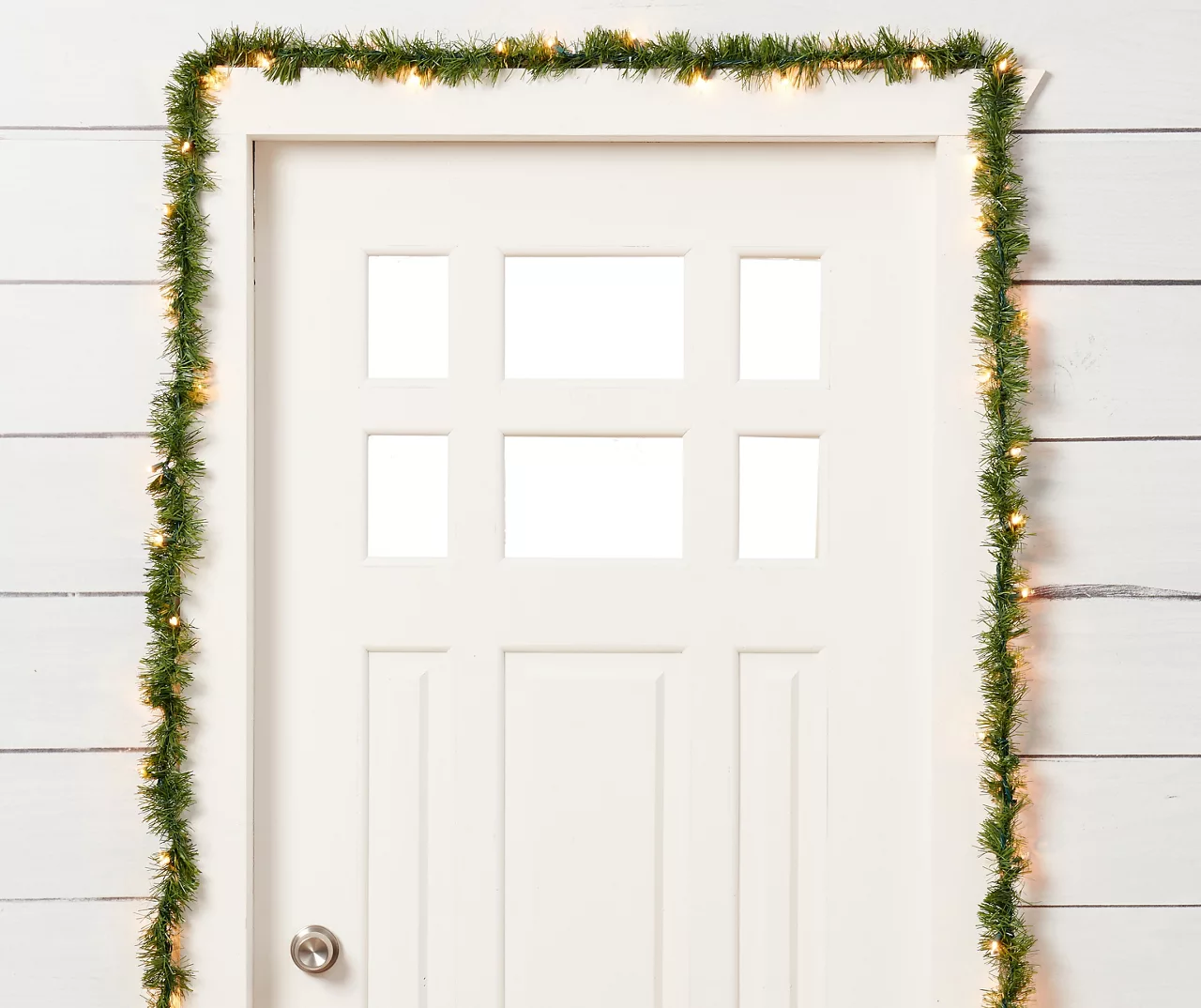 18' Clear Pre-Lit Pine Garland 2 18' Clear Pre-Lit Pine Garland - Image 2