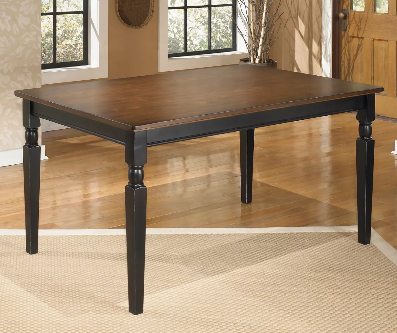 Owingsville Black & Brown Dining Table 2 Owingsville Black & Brown Dining Table - Image 2