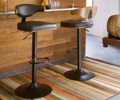 Bellatier Brown Low Back Adjustable Height Barstool -Northlight Outlet Home Store 810409020 1