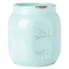 Aqua Mason Jar Ceramic Utensil Holder