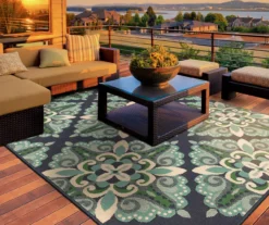 Capri Blue & Green Indoor/Outdoor Area Rugs -Northlight Outlet Home Store 810413025 2
