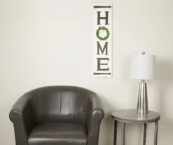 "Home" Wreath Whitewash Long Wall Plaque -Northlight Outlet Home Store 810414781 2