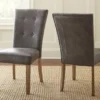 Debby Gray Upholstered Dining Chairs, 2-Pack