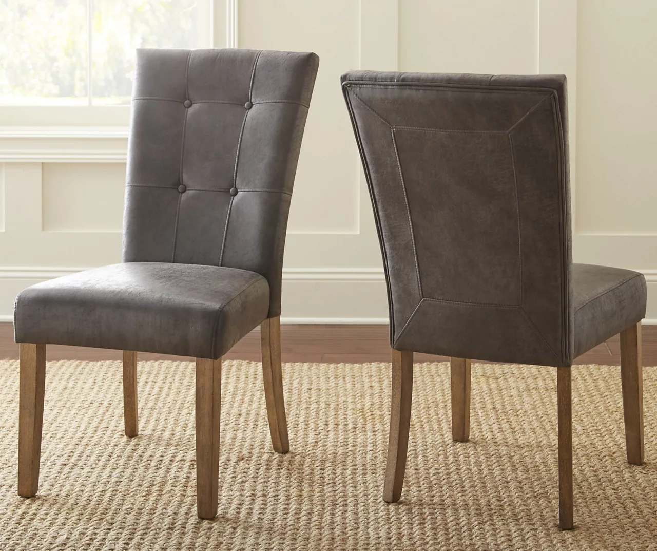 Debby Gray Upholstered Dining Chairs, 2-Pack 1 Debby Gray Upholstered Dining Chairs, 2-Pack