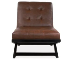 Sidewinder Brown Faux Leather Accent Chair -Northlight Outlet Home Store 810431434 3