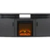 63" Gray Electric Fireplace Console