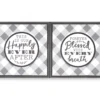 "Happily Ever After" Buffalo Check Canvas 2-Piece Set