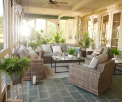Broyhill Eagle Brooke All-Weather Wicker Cushioned Patio Sofa 26 Broyhill Eagle Brooke All-Weather Wicker Cushioned Patio Sofa -Northlight Outlet Home Store 810452032 810452033 810496528