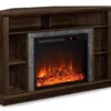 47" Flaxton Espresso Corner Electric Fireplace Console