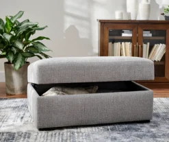 Parkdale Silver Storage Ottoman -Northlight Outlet Home Store 810465150 5