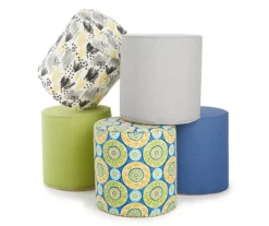 Jordan Manufacturing 18" Round Outdoor Pouf With Welt Trim -Northlight Outlet Home Store 810467570 810467571 810467572 810467575 810467576