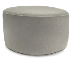 Jordan Manufacturing 18" Round Outdoor Pouf With Welt Trim -Northlight Outlet Home Store 810467572