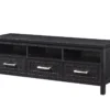 Black 3-Drawer TV Stand