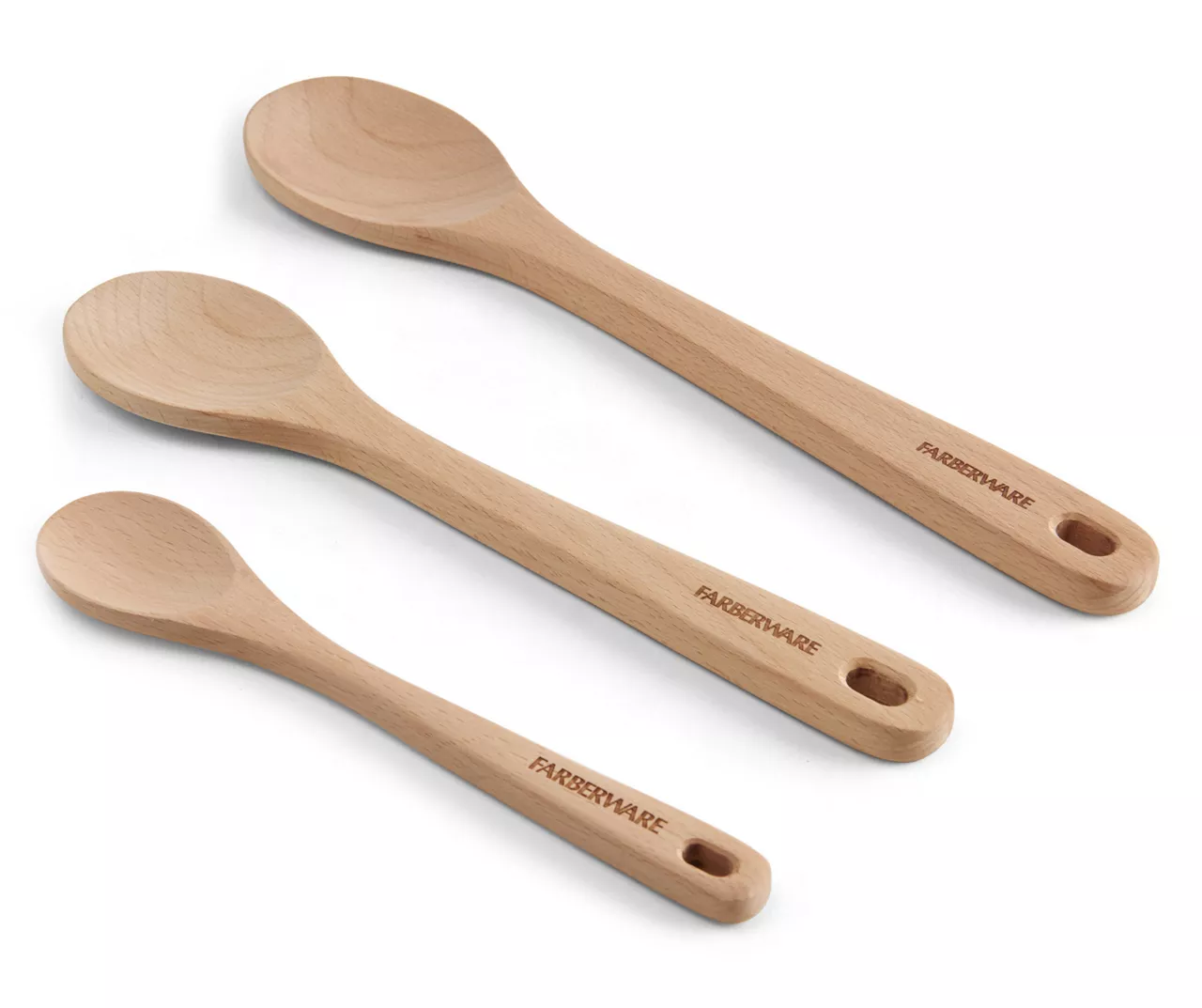 3-Piece Wood Spoon Set 1 3-Piece Wood Spoon Set