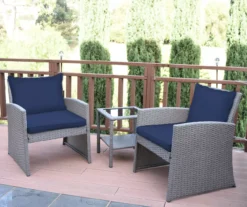 Mirabelle 3-Piece Cushioned Patio All-Weather Wicker Chat Set 22 Mirabelle 3-Piece Cushioned Patio All-Weather Wicker Chat Set -Northlight Outlet Home Store 810478136