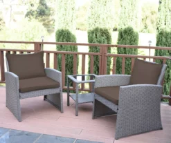 Mirabelle 3-Piece Cushioned Patio All-Weather Wicker Chat Set 23 Mirabelle 3-Piece Cushioned Patio All-Weather Wicker Chat Set -Northlight Outlet Home Store 810478139
