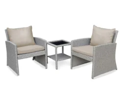 Mirabelle 3-Piece Cushioned Patio All-Weather Wicker Chat Set 31 Mirabelle 3-Piece Cushioned Patio All-Weather Wicker Chat Set -Northlight Outlet Home Store 810478140 8