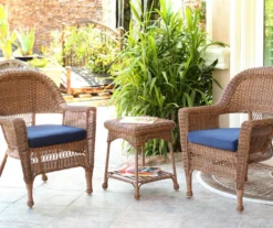 Honey 3-Piece Cushioned Patio All-Weather Wicker Chat Set -Northlight Outlet Home Store 810478170