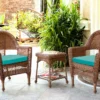 Honey 3-Piece Cushioned Patio All-Weather Wicker Chat Set