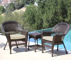 Espresso 3-Piece Cushioned Patio All-Weather Wicker Chat Set 30 Espresso 3-Piece Cushioned Patio All-Weather Wicker Chat Set -Northlight Outlet Home Store 810478208