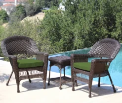 Espresso 3-Piece Cushioned Patio All-Weather Wicker Chat Set 31 Espresso 3-Piece Cushioned Patio All-Weather Wicker Chat Set -Northlight Outlet Home Store 810478209