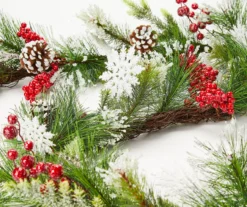 6' Snowflake, Berry & Pinecone Garland 5 6' Snowflake, Berry & Pinecone Garland -Northlight Outlet Home Store 810485077 2