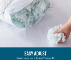 Fiber & Shredded Memory Foam Pillow With Zippered Inner Cover -Northlight Outlet Home Store 810490764 810490765 810490766 810490767 810490768 810490769 3 1