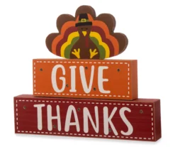 "Give Thanks" LED Block Tabletop Decor -Northlight Outlet Home Store 810491539 1