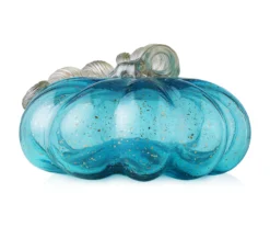 4" Blue Glass Pumpkin -Northlight Outlet Home Store 810491565 A0 5
