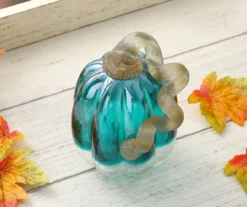 5" Turquoise Crackle Glass Pumpkin -Northlight Outlet Home Store 810491567 A0 3