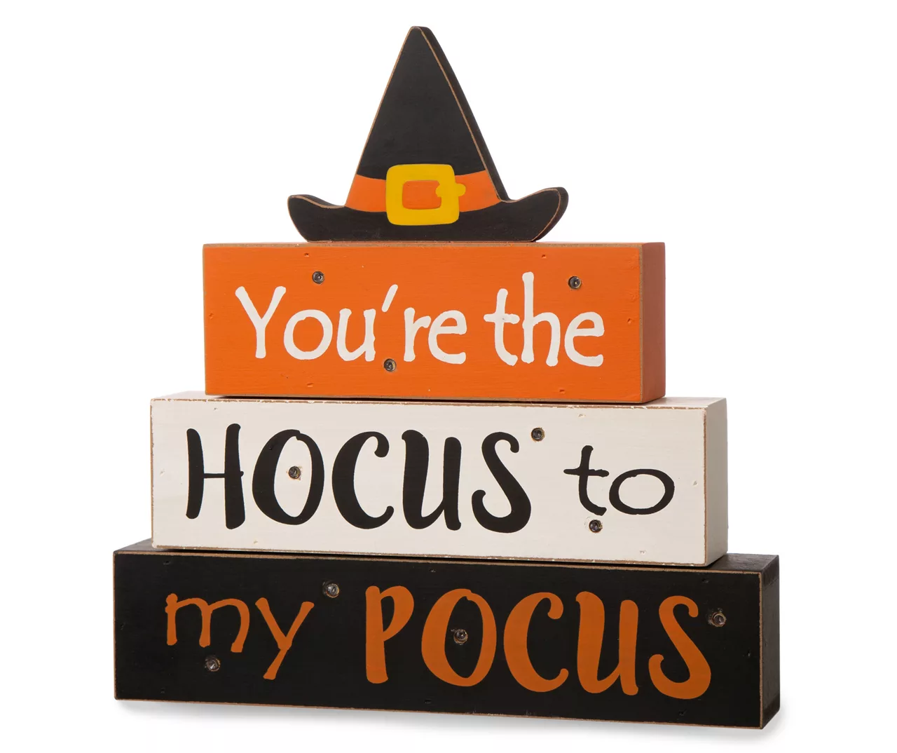 "Hocus To My Pocus" LED Block Tabletop Decor 2 "Hocus To My Pocus" LED Block Tabletop Decor - Image 2