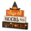 "Hocus To My Pocus" LED Block Tabletop Decor