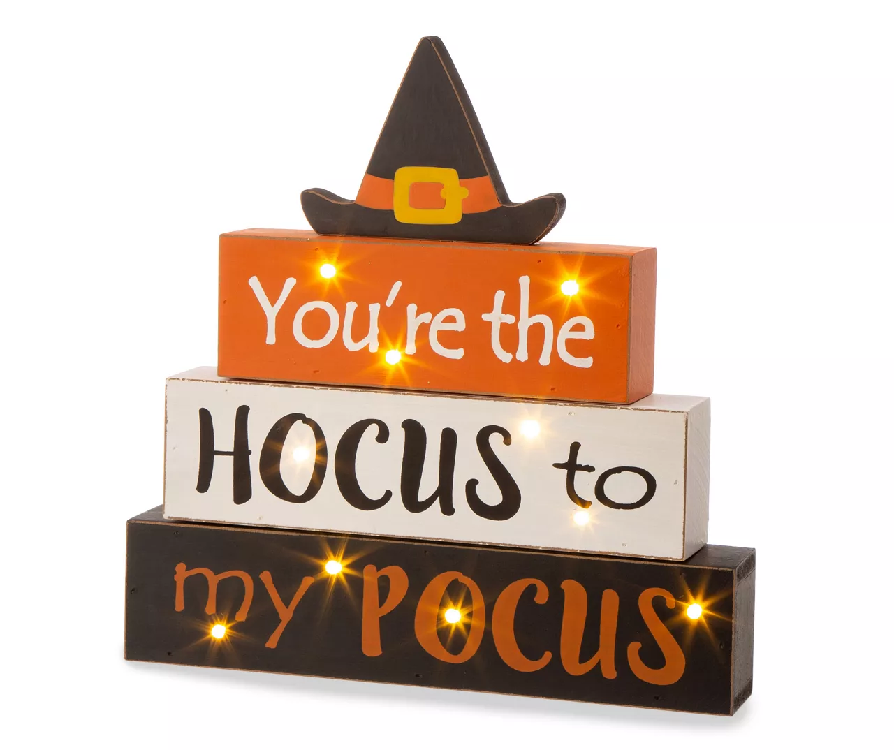 "Hocus To My Pocus" LED Block Tabletop Decor 1 "Hocus To My Pocus" LED Block Tabletop Decor