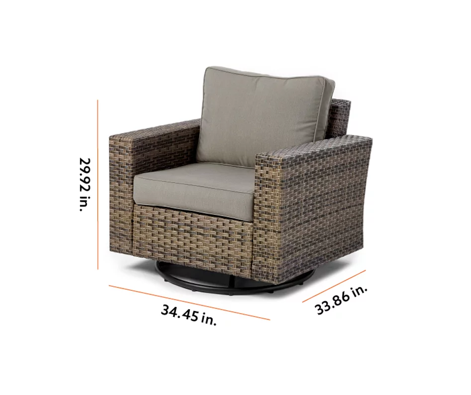 Broyhill Eagle Brooke All-Weather Wicker Swivel Cushioned Patio Glider 9 Broyhill Eagle Brooke All-Weather Wicker Swivel Cushioned Patio Glider - Image 9